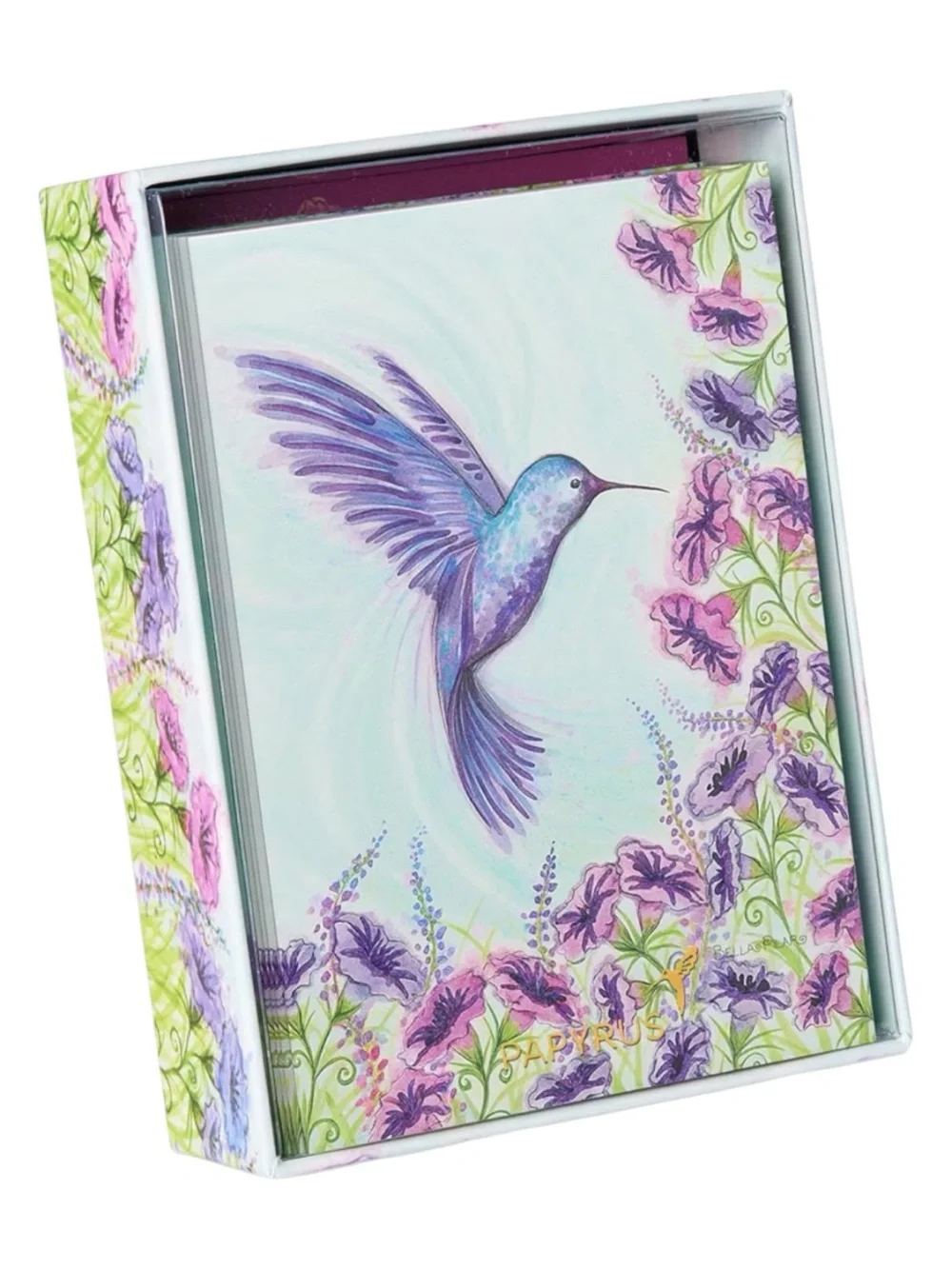 Papyrus Watercolor Hummingbird Blank Card Set 20 BNIB